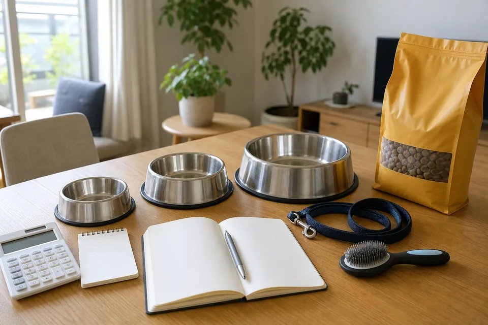 小型犬、中型犬、大型犬の用品と毎月の費用を比べる家計ノート